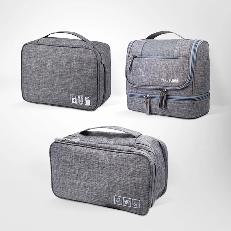  3pcs/set Storage Bags Organizers Digital Cables Wires Bra Underware Toiletry Cosmetic Pouch Bag Cas
