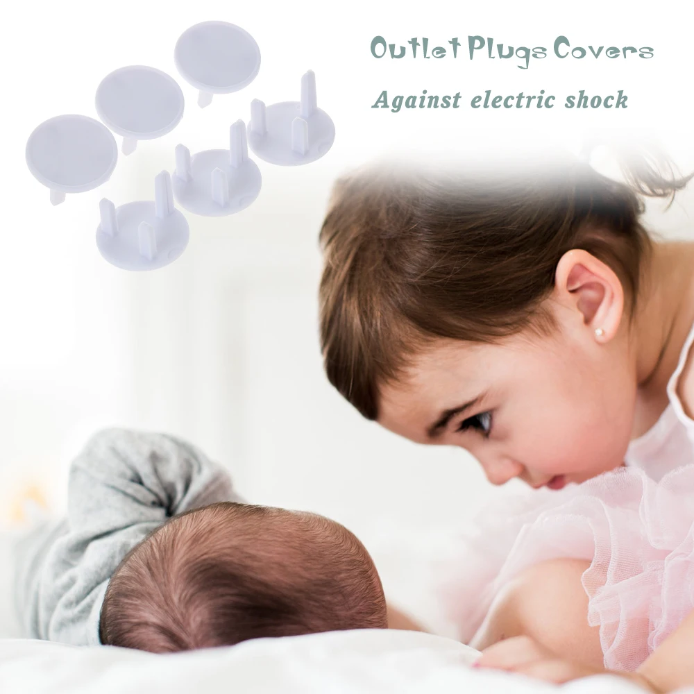 6Pcs Baby Safety U.K Electric outlets Plugs Covers Safety Socket Cover
