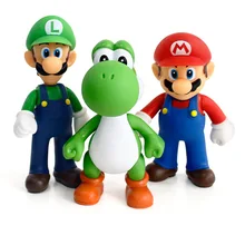 

Super Mario Bros Mario Yoshi Luigi Resin Action Figure Collectible Model Toy 12-13cm Fun Toys For Collection Children's Day