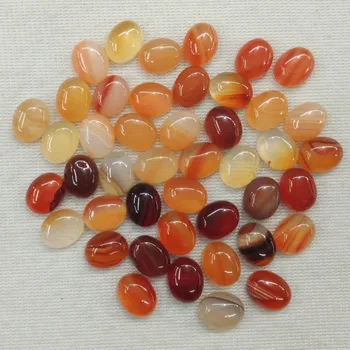 

2016 Fashion high quality natural red onyx Oval CAB CABOCHON 8x10mm stone beads for jewelry making wholesale 50pcs/lot free