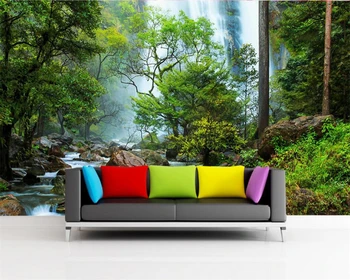 

beibehang Home Decorative Wallpaper 3d Nature Woods Creek Landscape TV Wall Background Wall Customizable Mural 3d wallpaper