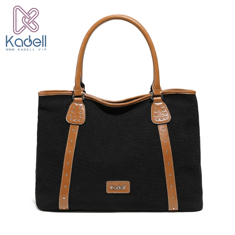

Kadell Luxury Handbags Women Famous Brands Canvas Totes Bags Stripe Shopping Bag With Zipper Tote Shoulder Bags