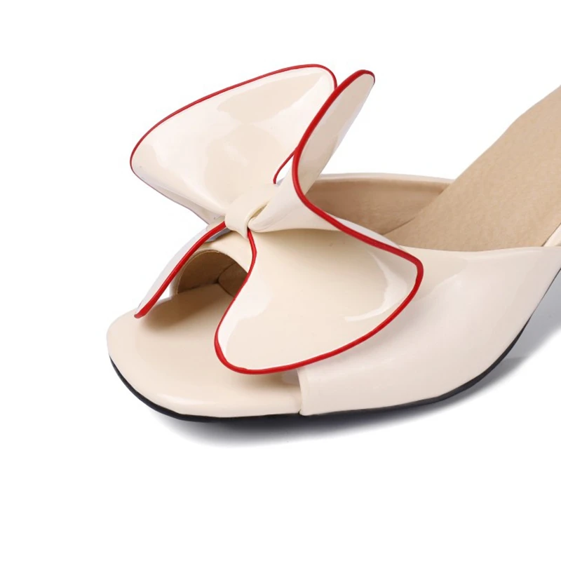 BLXQPYT г. Новая Милая женская обувь сандалии, большой размер 32-44, летняя стильная Свадебная обувь домашние пляжные сандалии, шлепанцы, 029-1