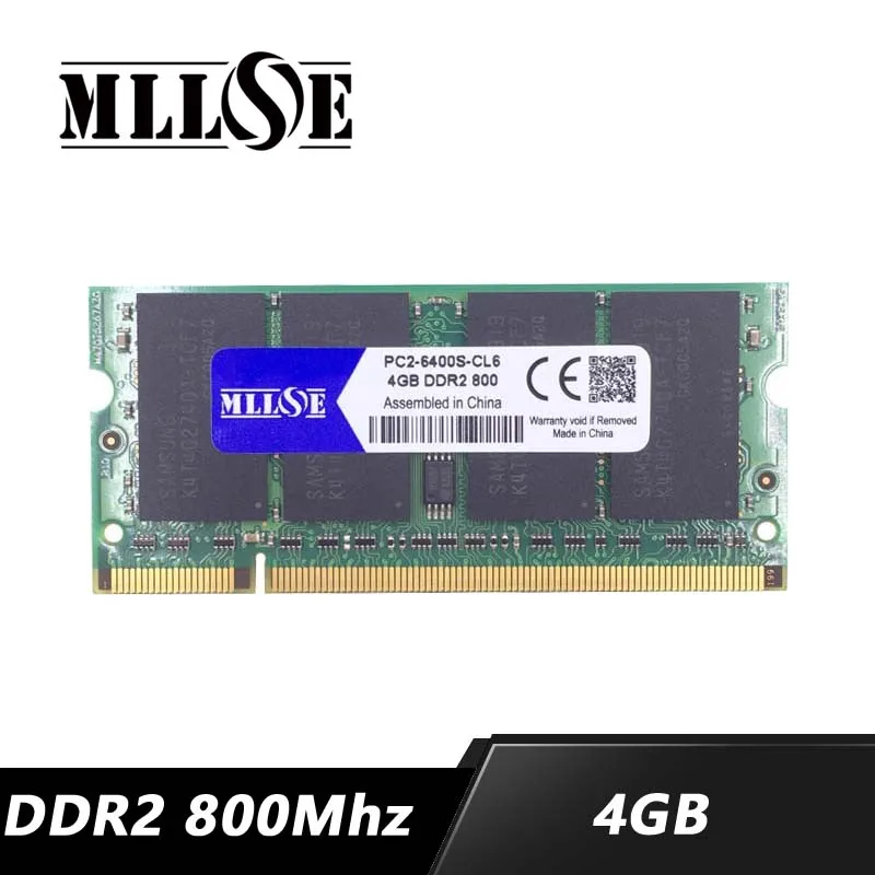 

MLLSE memory ram DDR2 4gb 8gb 800 Mhz PC2-6400 sodimm laptop notebook , memoria ram ddr2 4gb 800Mhz pc2-6400s, ddr 2 4g 4gb ram