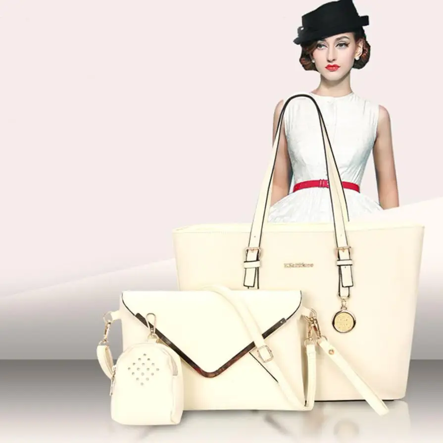 Woman font b Bags b font 2017 New Solid Purses Shoulder font b Handbag b font