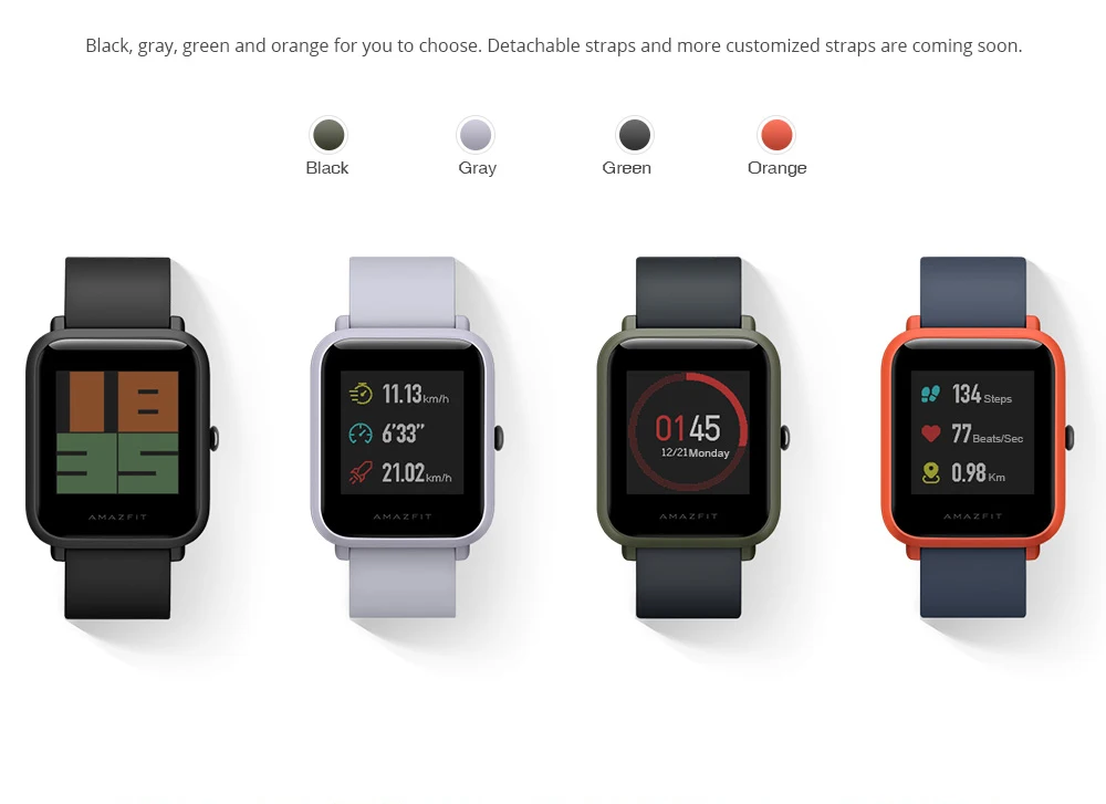 Amazfit Bip Смарт-часы gps 45 Срок службы батареи плавание IP68 Водонепроницаемые Смарт-часы-глобальная версия