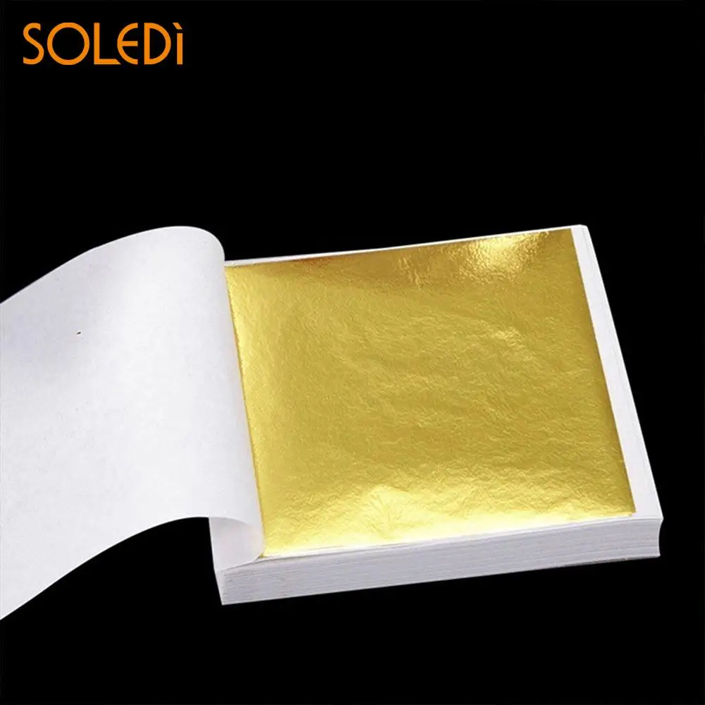 Durable Gold Leaf Foil Decal Gold Foil 100PCS Golden 8*8.5cm Home