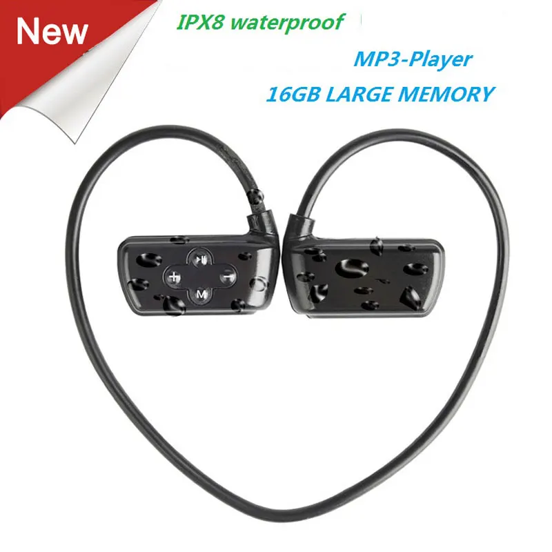 Новейший водонепроницаемый 16G HIFI APT-x MP3 плеер IPX8 для плавания на открытом воздухе спортивные наушники USB MP3 Музыкальные плееры