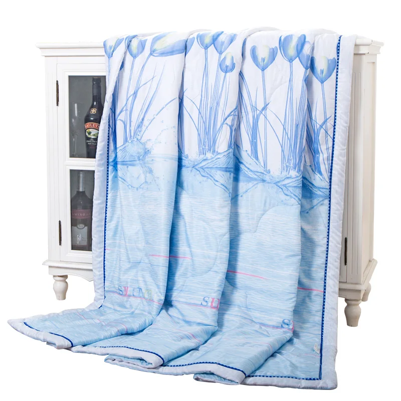 

2019 Moisture Absorbing Adult Summer Quilt Tencel Summer Quilt Not Easy Pilling Healthy Wear Resistant Microfiber Filling Quilts