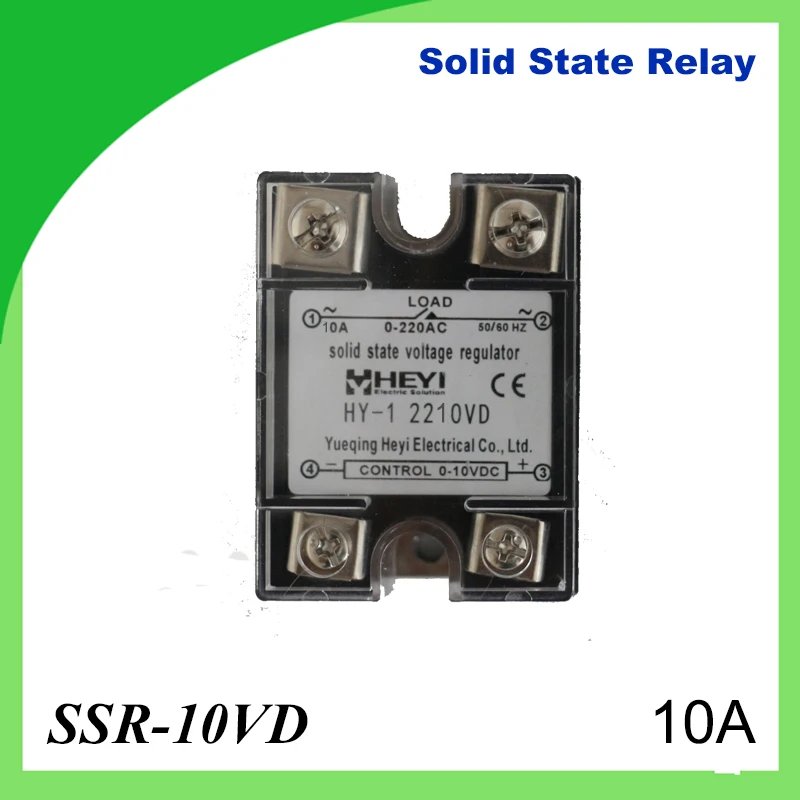 

2PCS 10A SSR,input DC 0-10V single phase ssr solid state relay voltage regulator