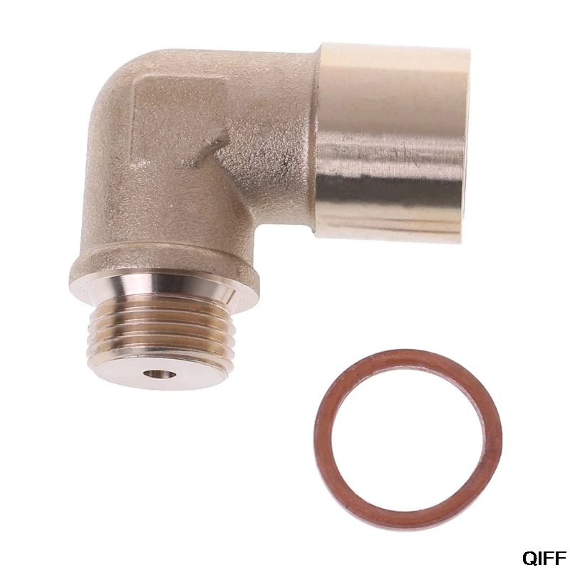 

90 Degree M18x1.5 O2 Lambda Sensor Oxygen Sensor Extender Spacer For Decat Hydrogen Brass May06