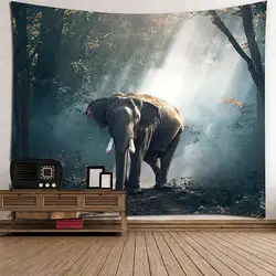 Полиэстер лес Слон домашний гобелен навесной пляж полотенце песок 150× 130см-1