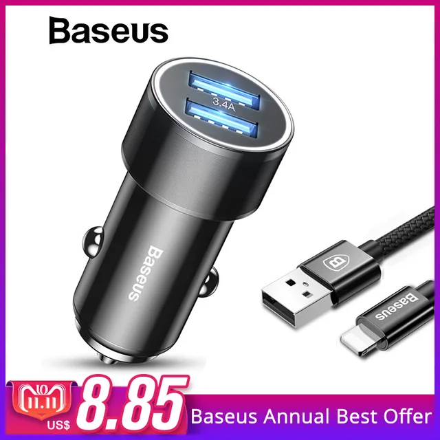 Best Price Baseus Metal USB Car Charger For iPhone iPad Mobile Phone Charger Dual USB Fast Charger for Powerbank Tablet Car Phone Charger Best Price Baseus Metal USB Car Charger For iPhone iPad Mobile Phone Charger Dual USB Fast Charger for Powerbank Tablet Car Phone Charger
