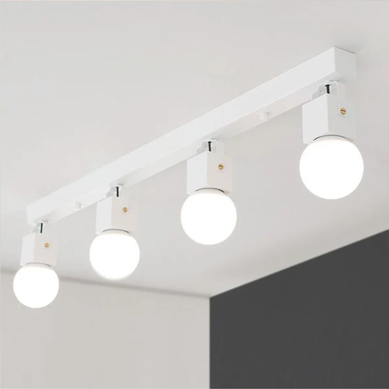 

Adjustable angle Ceiling Light 1/2/3/4 heads creative loft Cafe / Cloth Store Down Light Corridor Light With Led Bulbs Free Ship