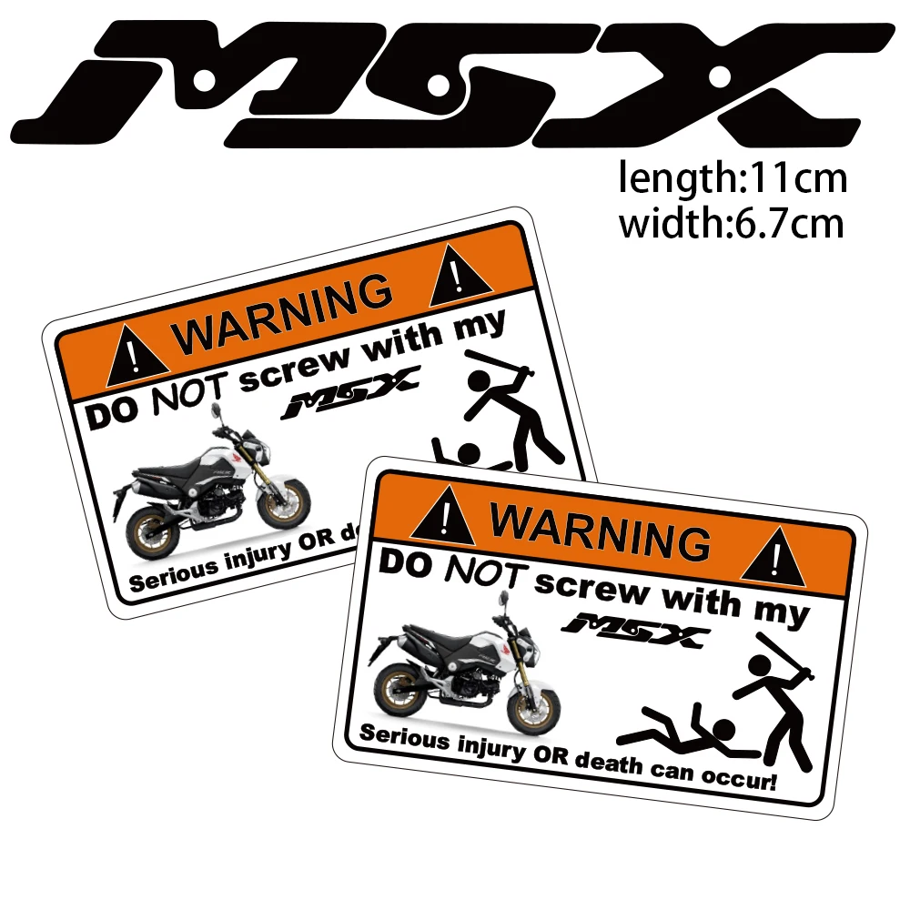

KODASKIN Motorcycle Cheap Creative Warning Sticker Decal for Honda MSX