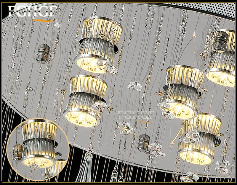 Rectangle Wave Lamp Luxury Modern Crystal Chandelier Light Lustres Hall Cristal Lamp Home Lighting for Flush Mounted Lights (4)