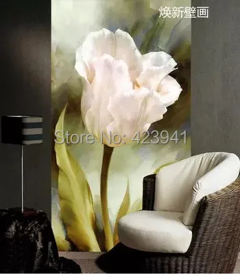 

New Can customized large 3d mural art Contracted wall decor sitting room porch corridor flower wallpaper abstract oil paintings