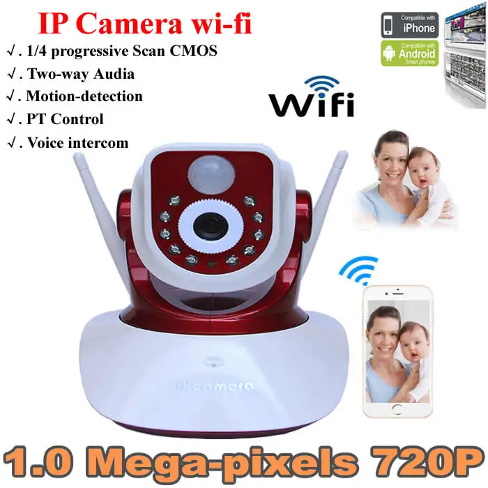 Новые приходят! Wireless Pan Tilt 720 P Безопасности Сети IP CCTV Камера ночного Видения WI-FI Ик
