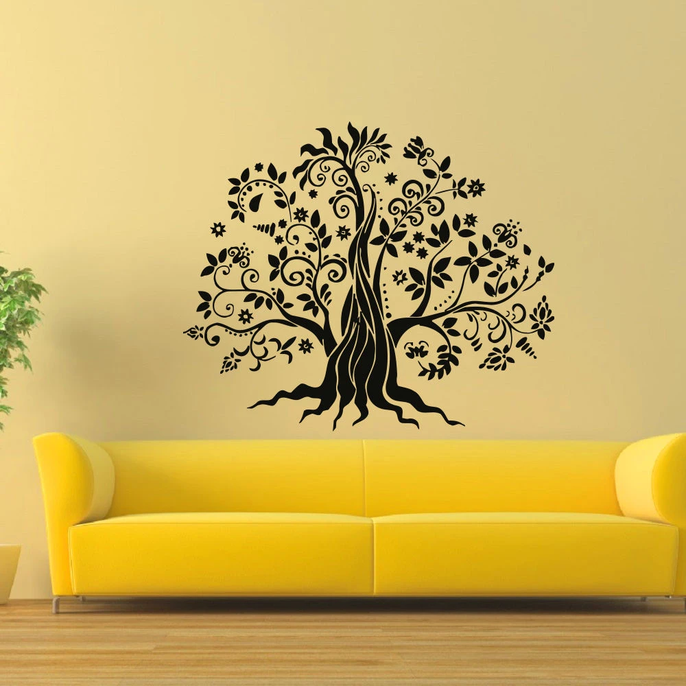 Newest Design Wall Sticker Tree Decal Removable Sticky Vinyl DIY Floral  Self Adhesive Stickers Sofa Background Home Decor LA664|home  decor|decoration designsticker tree - AliExpress