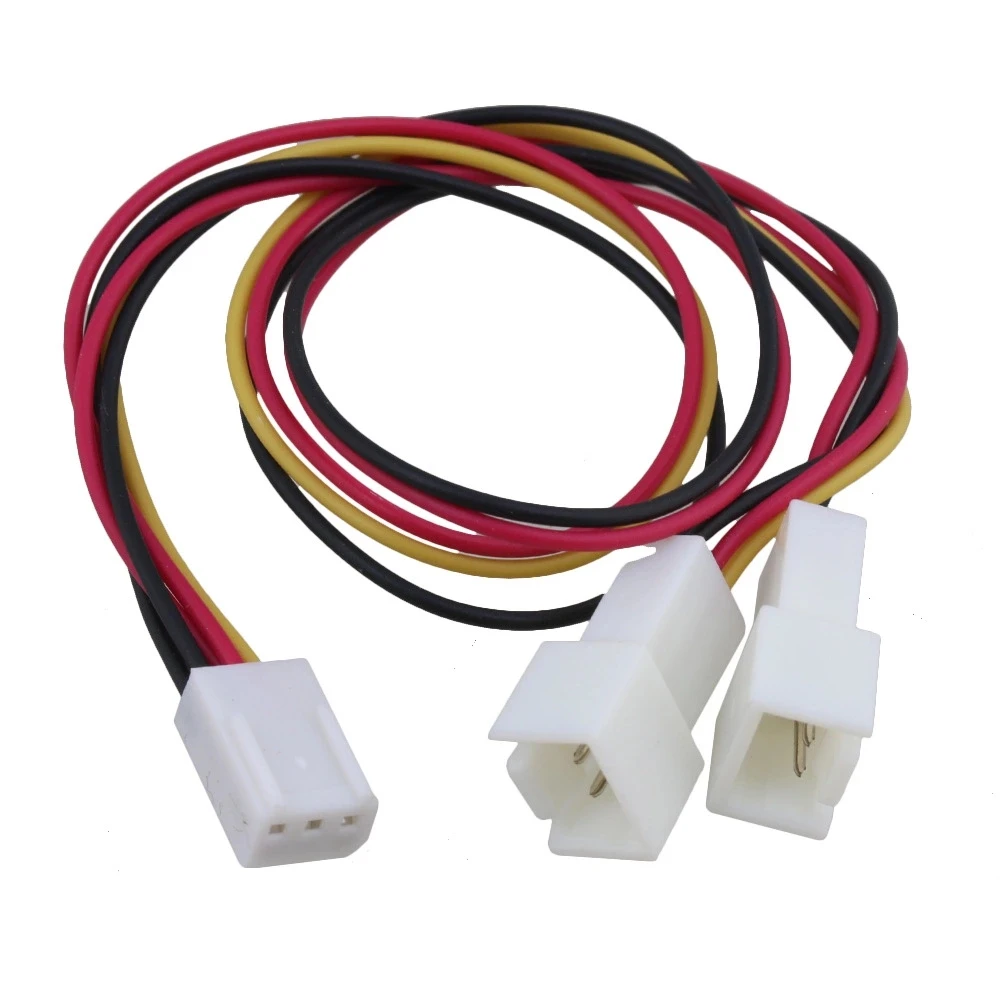 27cm 12V PC Fan Power 3 Pin female Splitter Extension Cablein