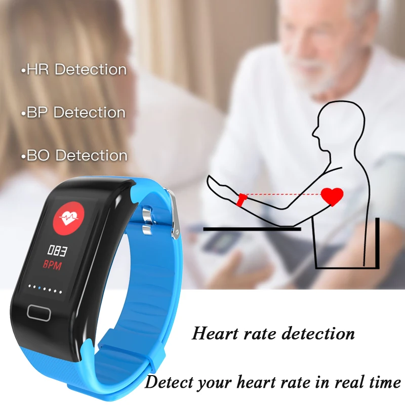 

Top Watch Smart Wristband Color Screen watch men Heart Rate Monitor Sport pedometer Smart Bracelet for Android IOS watch woman