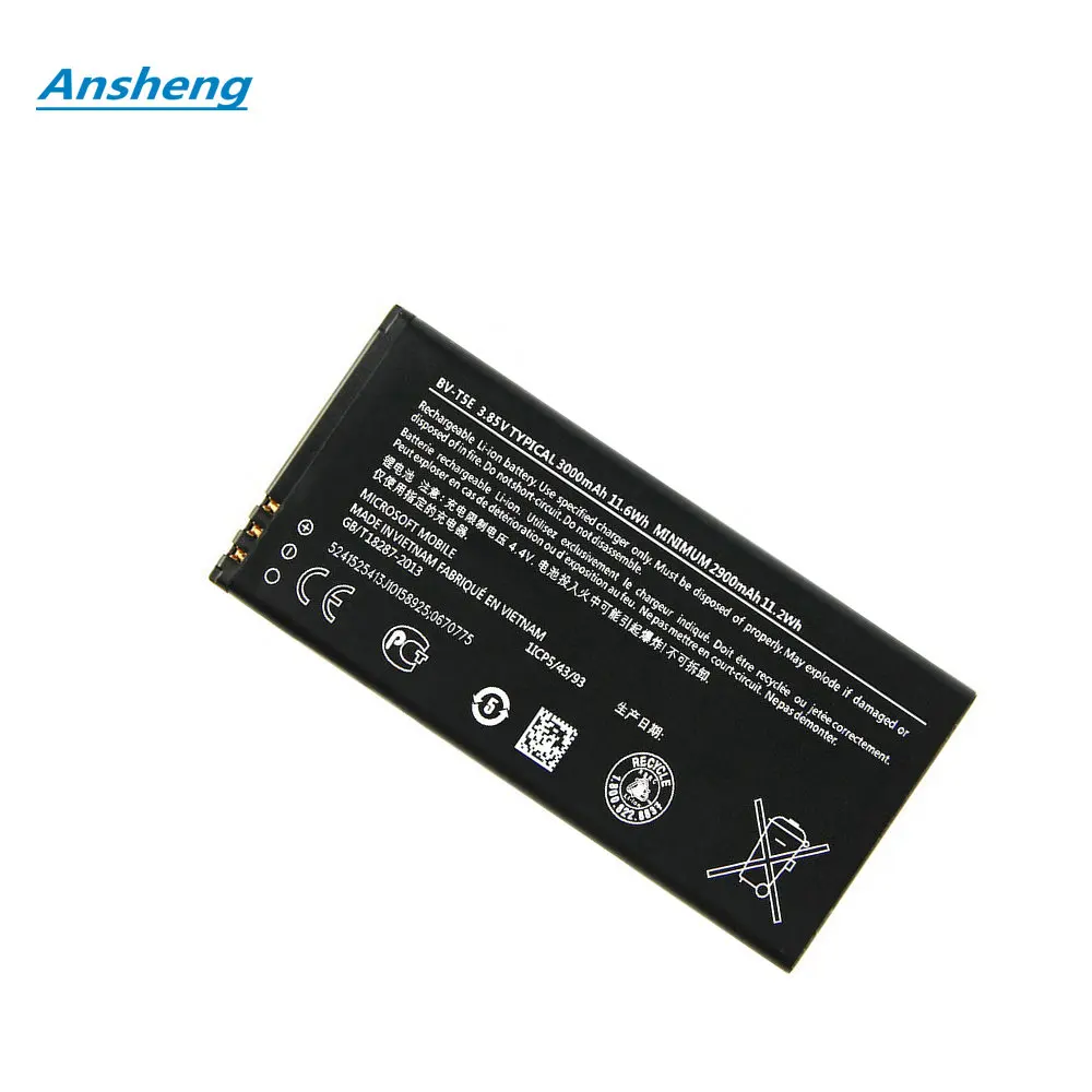 Ansheng высокое качество 3000 мАч BV-T5E батарея BVT5E для Microsoft Nokia Lumia 950 RM-1104 RM-1106 смартфона |