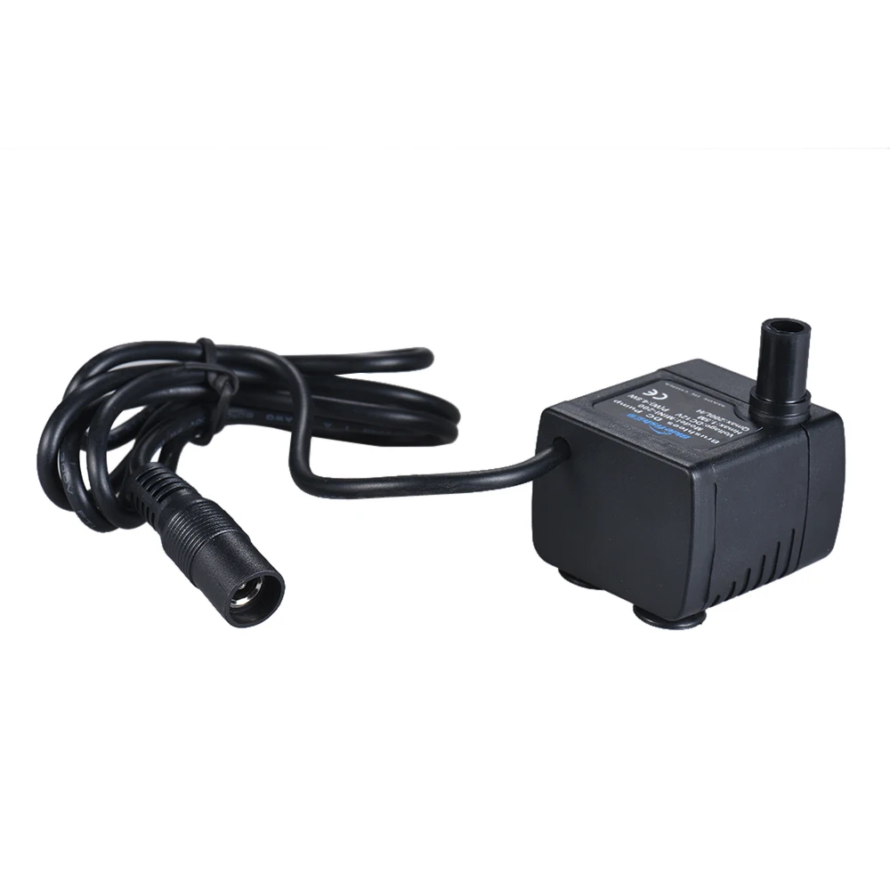 

Ultra-quiet Aquarium Water Pump 1.5M 200L/H DC 12V Mini Submersible Water Pump for Fish Tank Aquarium Fountain Water Circulation
