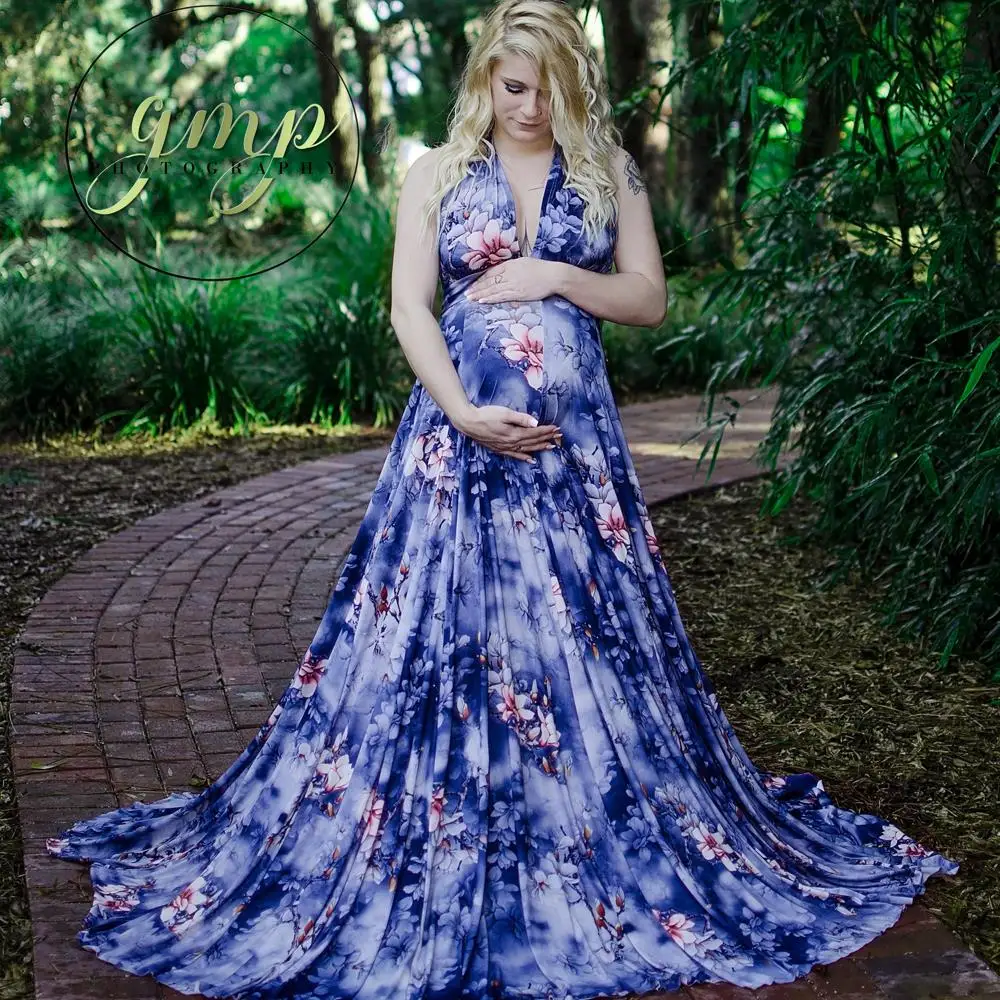 D&J New V-neck Blue Floral Print Casual Dress OR Maternity Photography Prop Dresses Pregnancy Cloth Maxi Dress Fotografia Robe цена D&J New V-neck Blue Floral Print Casual Dress OR Maternity Photography Prop Dresses Pregnancy Cloth Maxi Dress Fotografia Robe цены онлайн