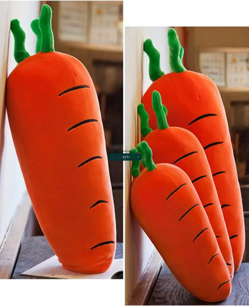 Dorimytrader New Lovely Soft Cartoon Carrot Plush Pillow Simulated Anime Carrots Cushion Doll Vegetables Toy 39inch 100cm DY61728 (5)