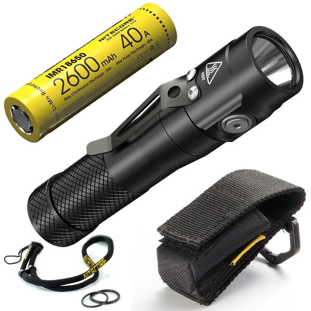 

2019 NITECORE 1800 LMs LED Flashlight EC30 +IMR18650 Battery Waterproof Outdoor Camping Fishing Search Brightness Portable Torch