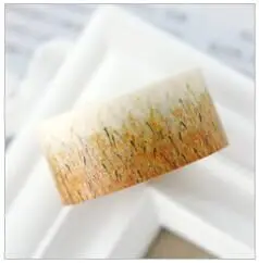 1 шт./упак. Красивая Лаванда Цветок Бумага васи маскировки ленты для лента для скрапбукинга Diy стикер s подарочная упаковка стикер - Цвет: Wheat