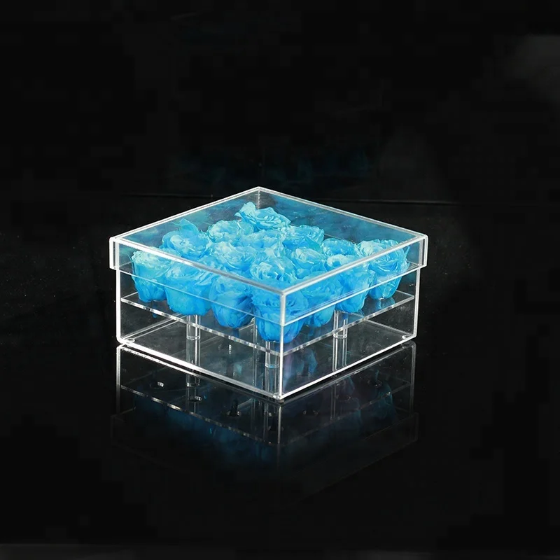

Flower Box Acrylic Clear Rose Storage Case Holy Gift Valentine's Day Gift For Girl Infinite Preserved Roses Without Flowers