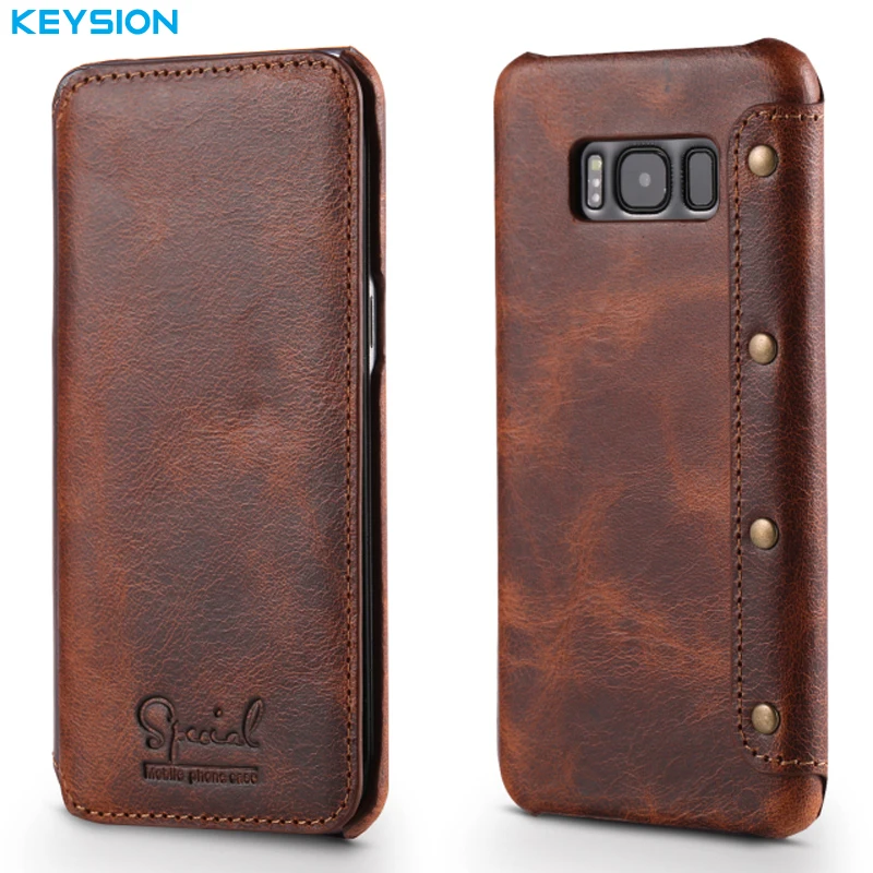 bilder für KEYSION Fall Für Samsung Galaxy S8 S8 Plus Echte echtem Leder Brieftasche Ganzkörper Schutzhülle Shell-Haut Für G950 G955 bilder für KEYSION Fall Für Samsung Galaxy S8 S8 Plus Echte echtem Leder Brieftasche Ganzkörper Schutzhülle Shell-Haut Für G950 G955