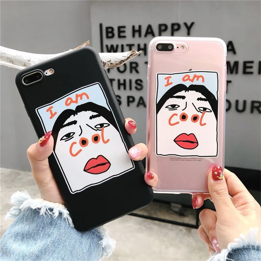 Fashion Carnoon Ugly Nose Phone Cases For iPhone 6 6S Plus Couples Soft