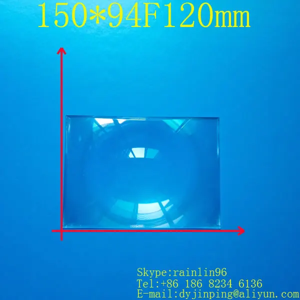 

hot Rectangle Fresnel Lens 150*94 MM focal length 120mm DIY projector good choose lens support Custom made