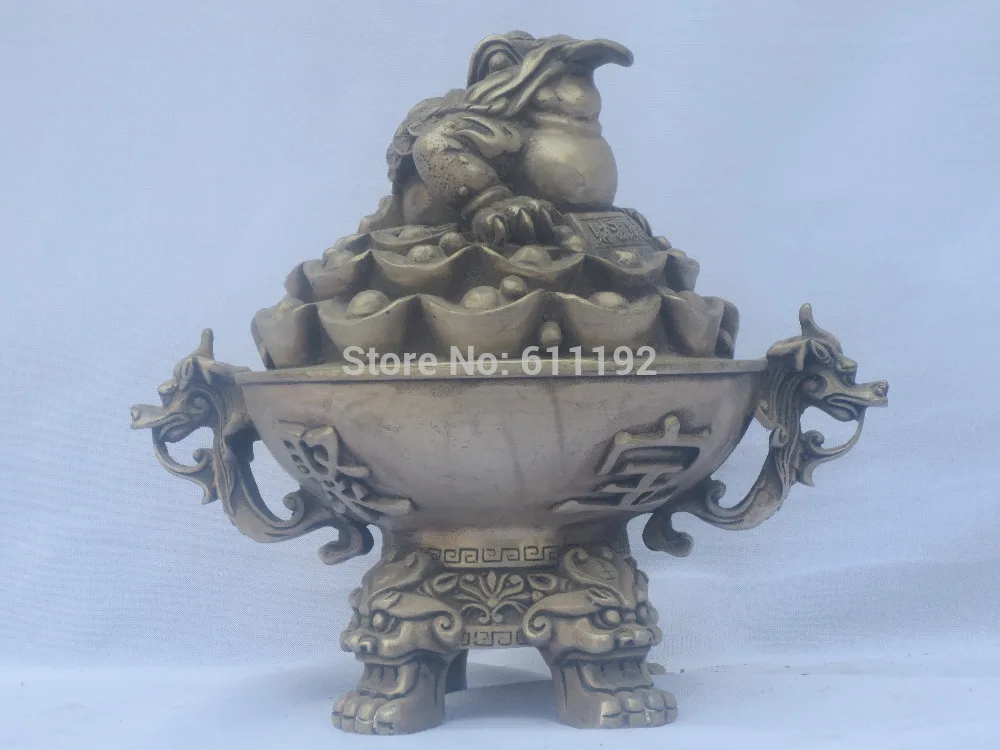 

7.5 Inch Antique Lucky toad sculpture censer, Ming Xuande Tibet silver incense burner