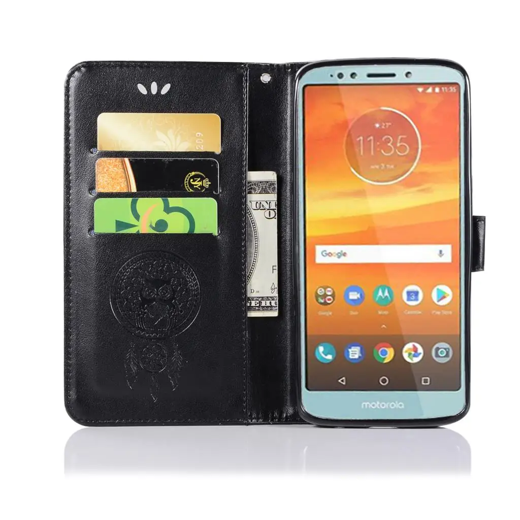 360 Магнитный кожаный чехол с откидной крышкой для Motorola Moto G7 E5 Plus кошелек