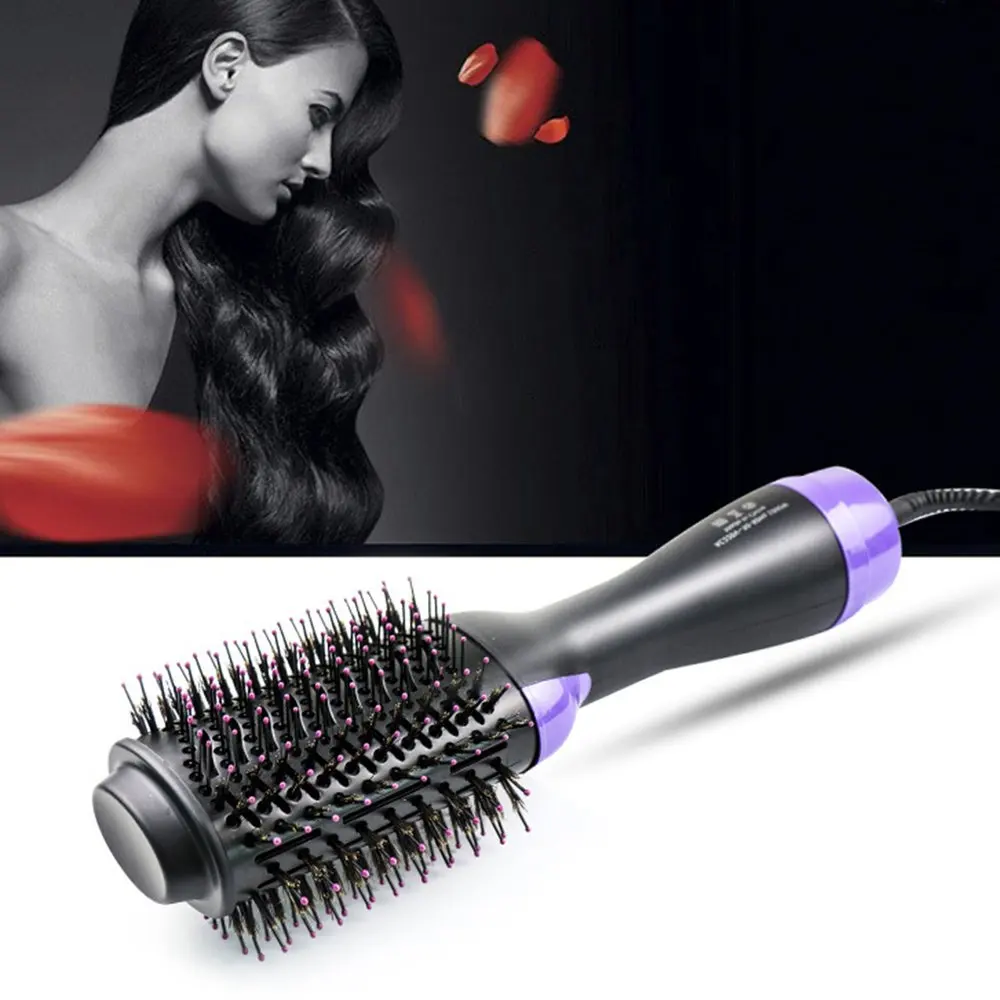 

Electric Pro Hair Dryer Comb Multifunctional Infrared Negative Ion Hot Air Comb Straight Curling Hair Comb Hairdryer