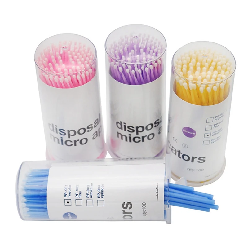 

100pcs/pack Dental Disposable Micro Brush Dental materials Micro Applicators Coated Sticks Oral Hygiene Teeth Care