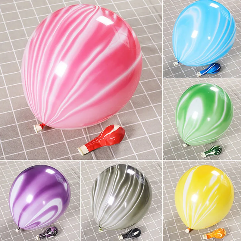 10 шт 10 дюймов 5 видов цветов мраморные Агатовые латексные шары Единорог вечерние балоны для детского дня рождения украшения вечерние воздушные шары