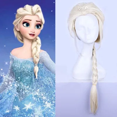 

Elsa Princess Synthetic Cosplay Wigs For Adults