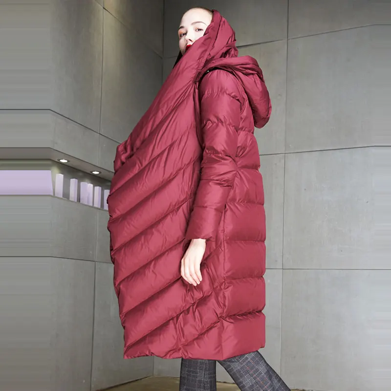 Mujer Abrigo Royal Fourrure 2018 wine Classique Manteau 4xl Blue Femmes La Invierno Camperas Red Hiver Veste Z6195 Taille Plus Black Neige De Parc dark Épais Col 5BFYXwqw