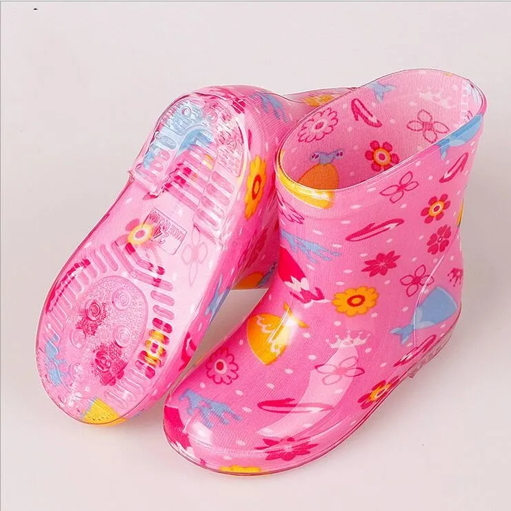 Весенние детские резиновые сапоги, резиновая обувь, милые Мультяшные детские сапоги, ботинки для мальчиков и девочек, модный туфли непромокаемые - Цвет: show picture2