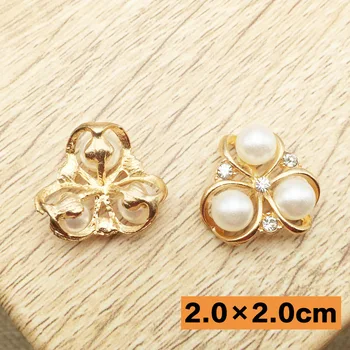 

100pcs 20mm Bling Wedding Rhinestones Pearl Button Flatback DIY Buckle Hot Craft Jewelry Accessory Sewing Craft