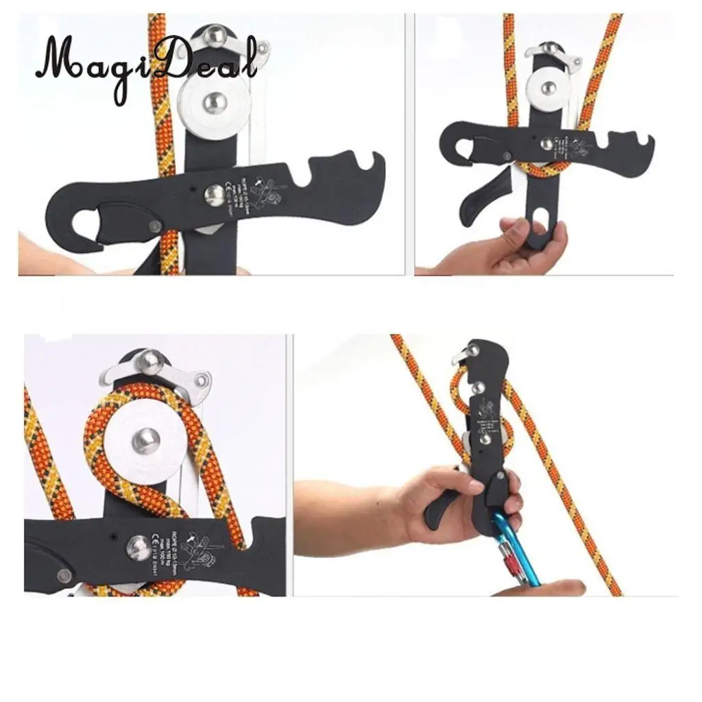 MagiDael Самоторможение стоп спуск шестерни для 9-12 мм веревка скалолазание