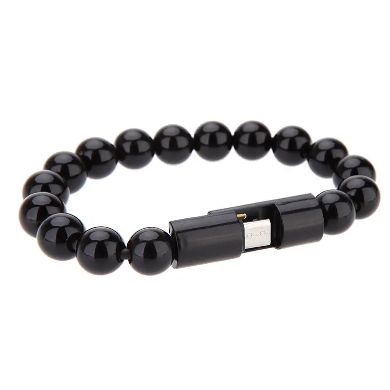Kuyia USB كابل الخرز سوار ل فون X 8 7 6 5 6 زائد 5 ثانية ثانية مايكرو USB الحبل USB نوع C تهمة كابل ل الروبوت-(5 قطعة/الوحدة)