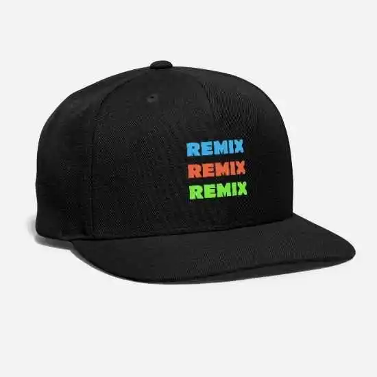 

REMIX Customized Embroidered Acid House raver tunes music festival Bass DJ deejay party dub track Unisex Adjustable Snapback Cap