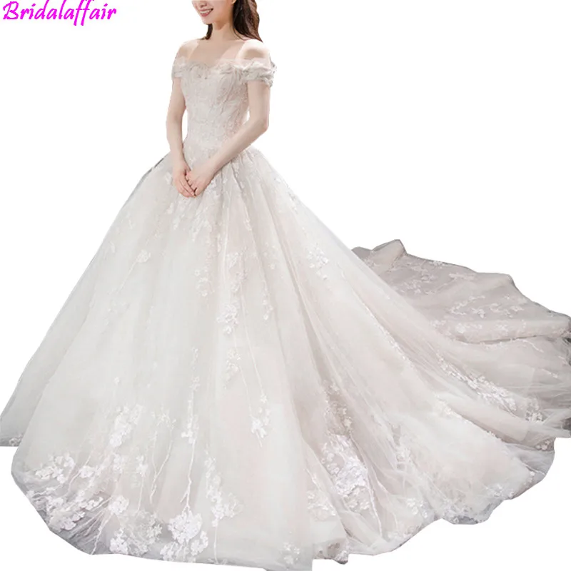 

Vestidos De Noiva A-Line Wedding Dress 2019 Luxury Beaded off the Shoulder Sexy Bridal Gown suknie slubne lace wedding dress