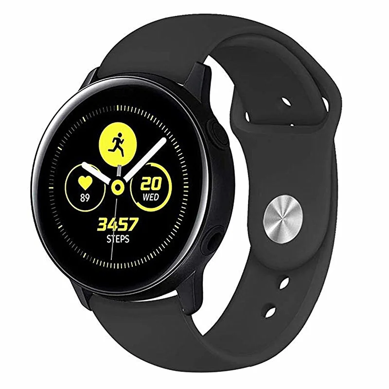 

20mm 22mm Silicone Watch Strap For Samsung Gear S3 S2 Galaxy Watch 46mm 42mm Active 2 Bands For Huami Amazfit Bip Sport