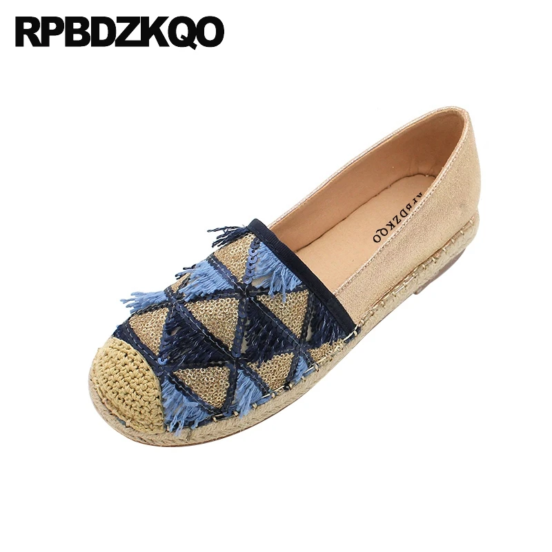

sequin hemp glitter chinese blue espadrilles slip on designer large size flats cheap shoes china latest women fisherman pink